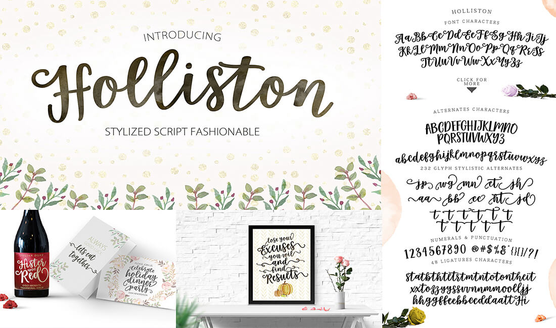 Fonts with interesting ornaments and elements.