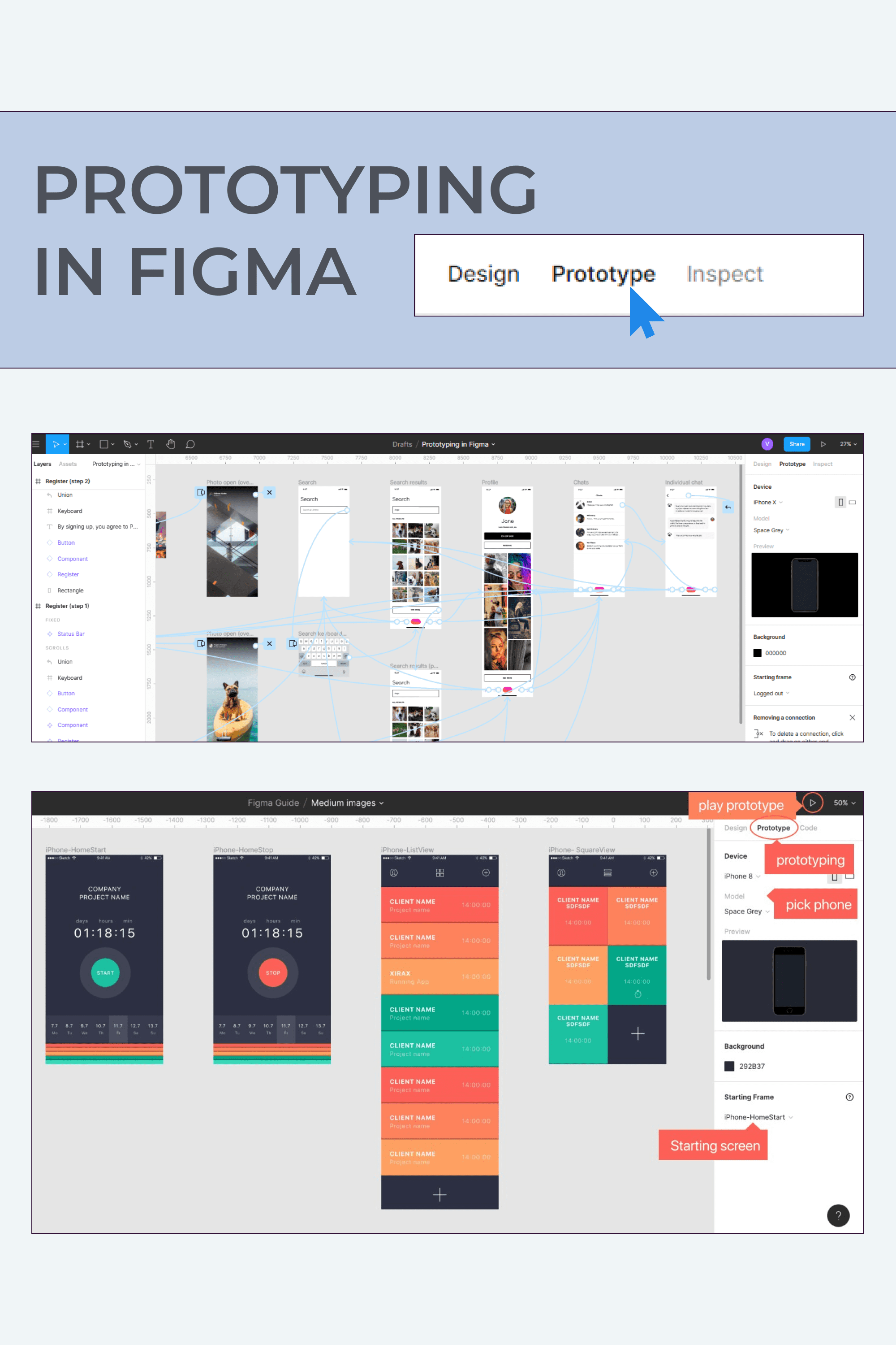 Figma - phototyping .