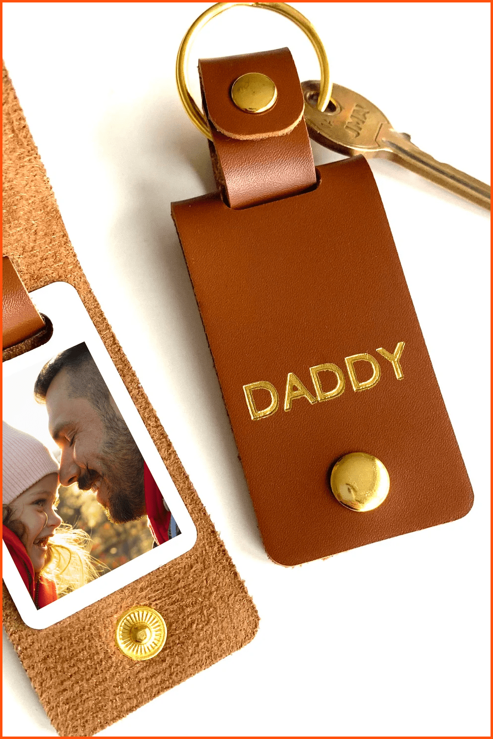Personalized Daddy Photo Keyring.