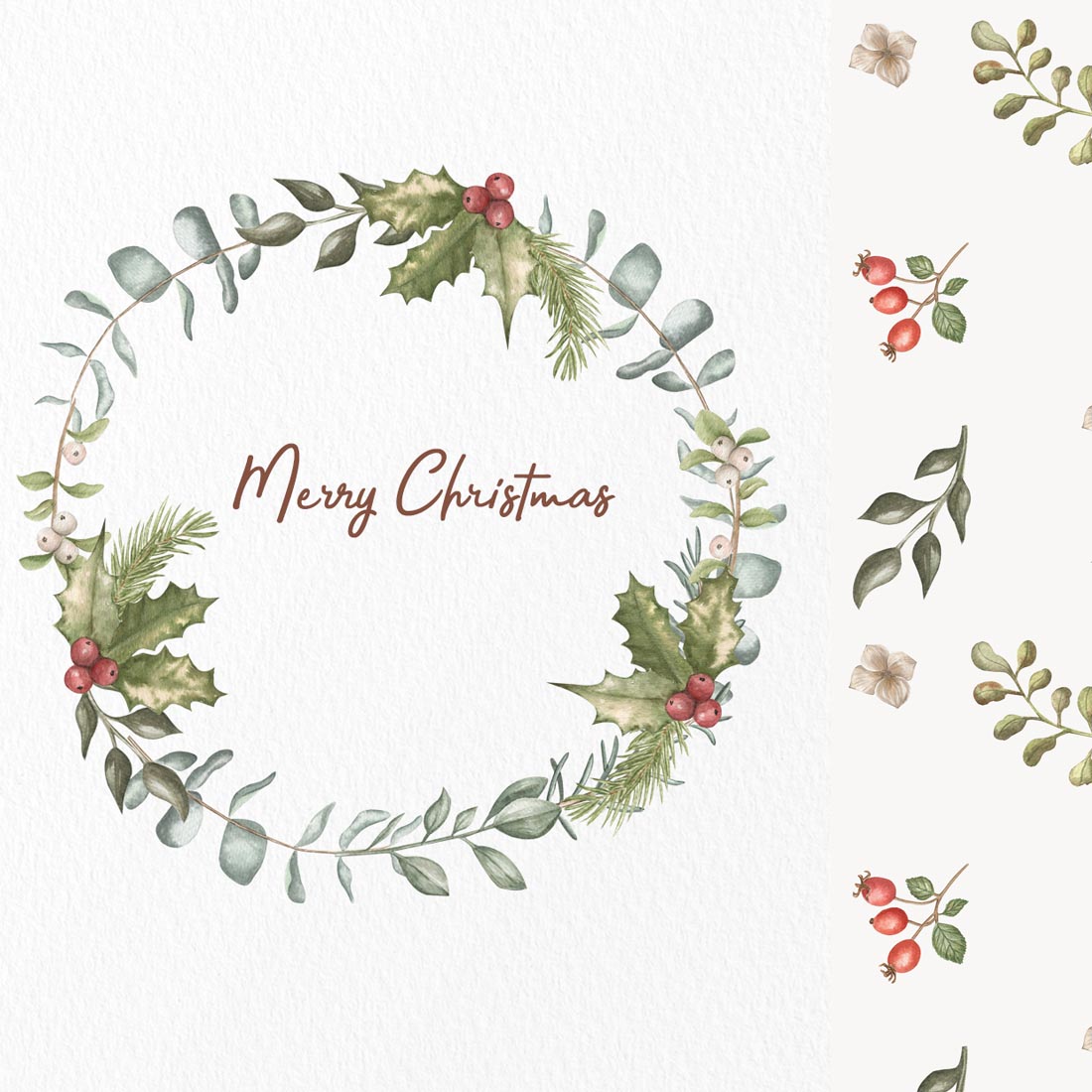 Christmas spirit watercolour collection cover image.