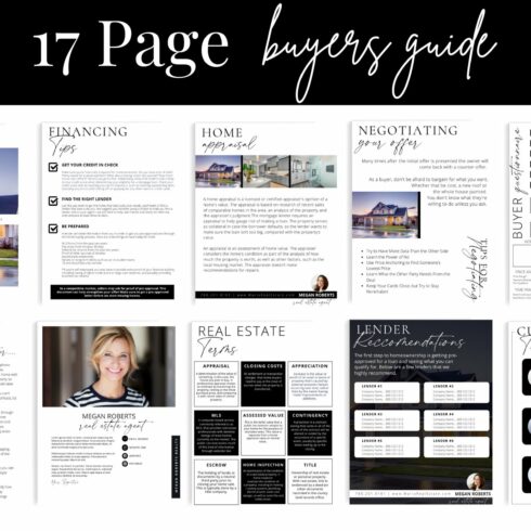 Full black and white page for real estate.