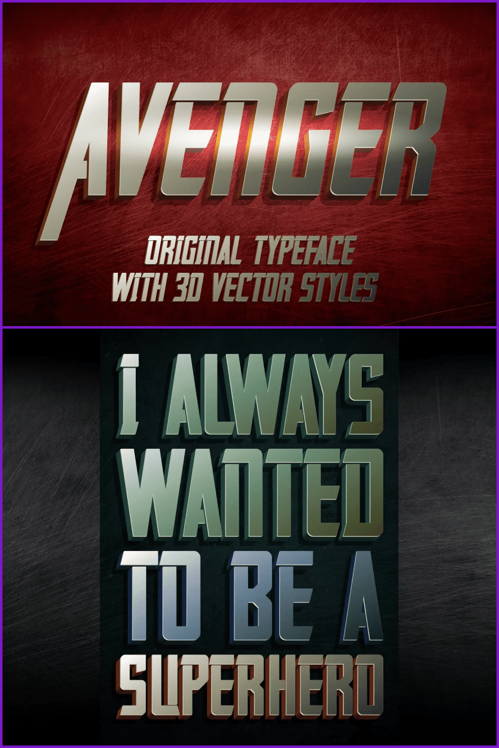 Avenger Label Typeface.