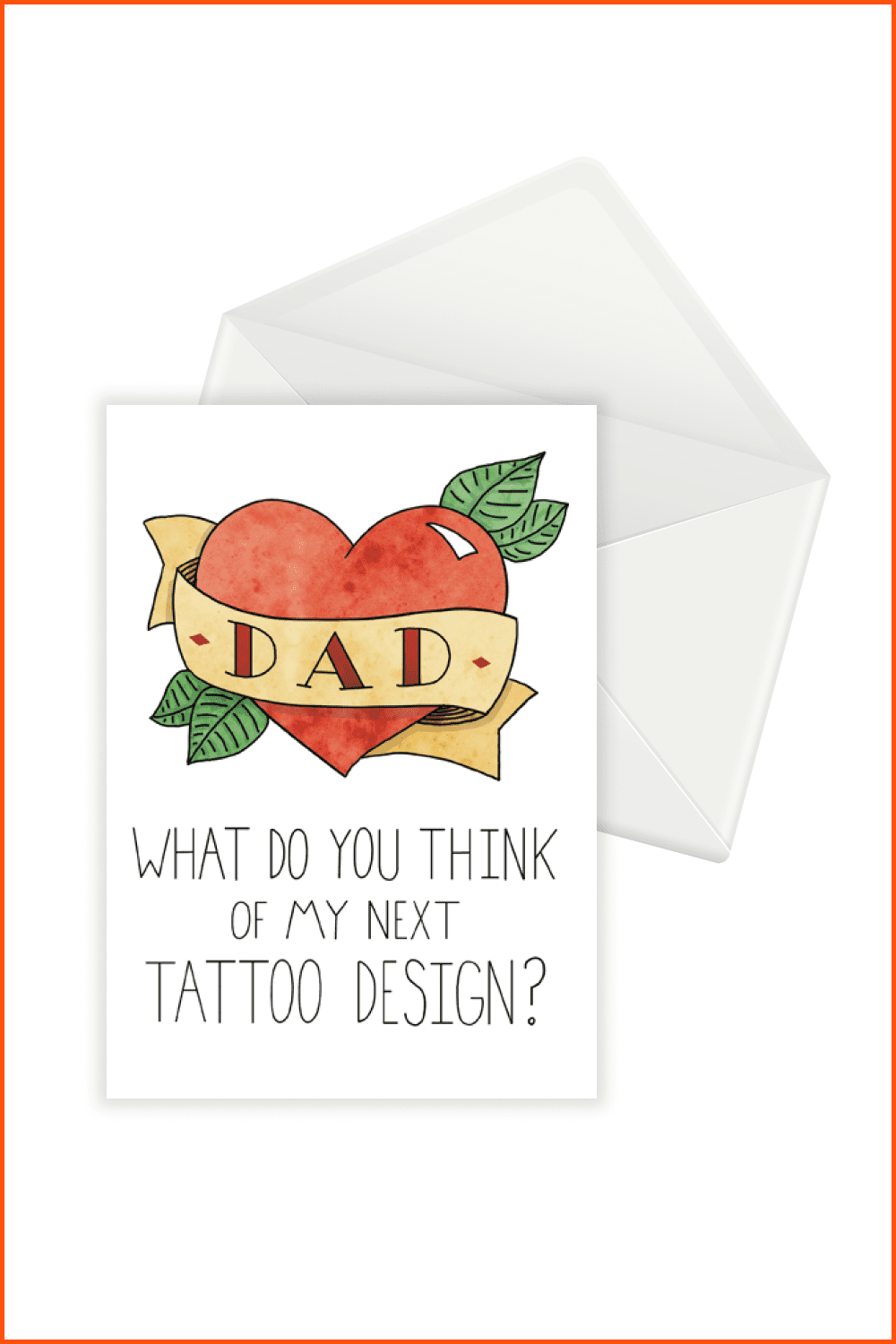 Dad Tattoo eCard Designed by Claire Lordon.
