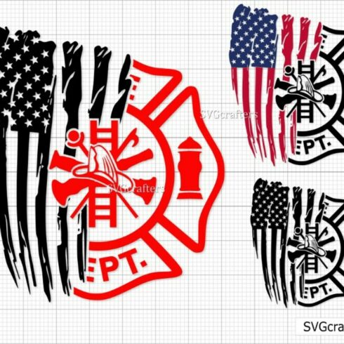 Distressed Firefighter Flag SVG, Firefighter SVG,Fireman SVG - done ...