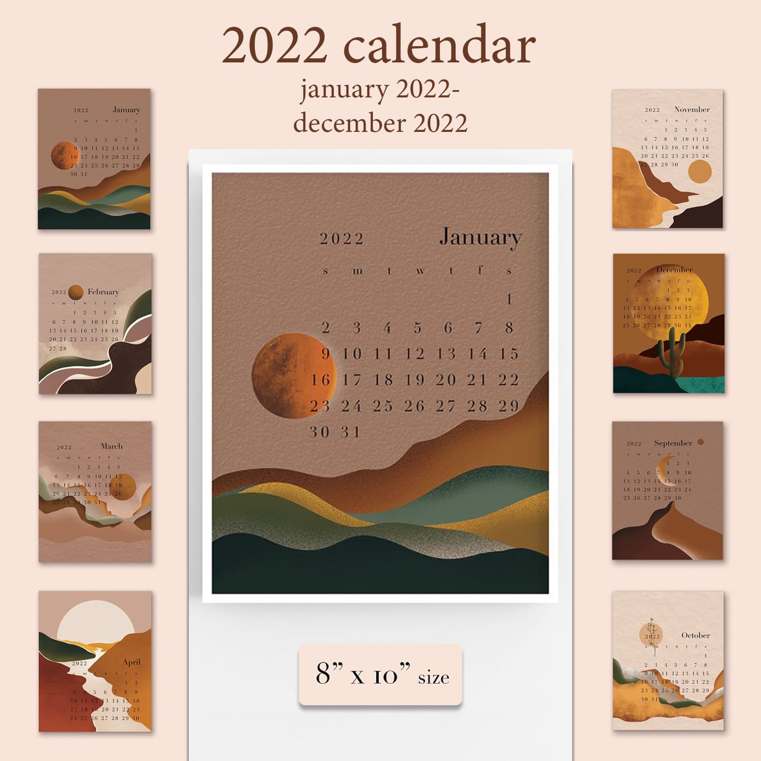 Abstract Calendar 2022 cover.
