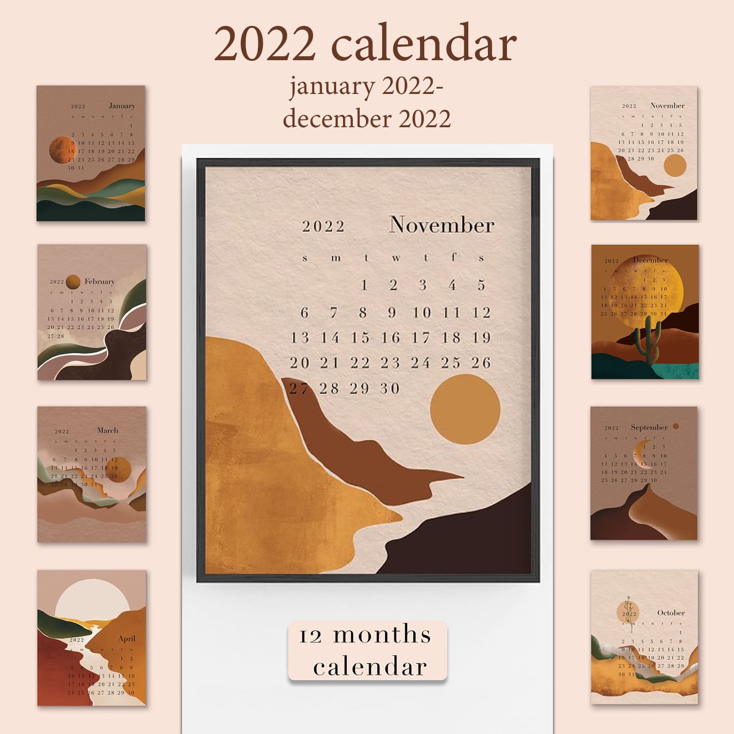Abstract Calendar 2022.