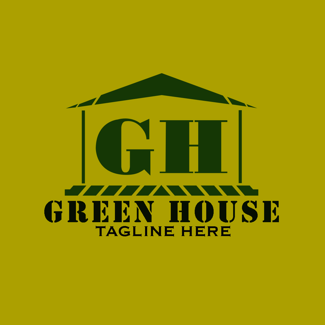 Real Estate Logo Template - Green House.