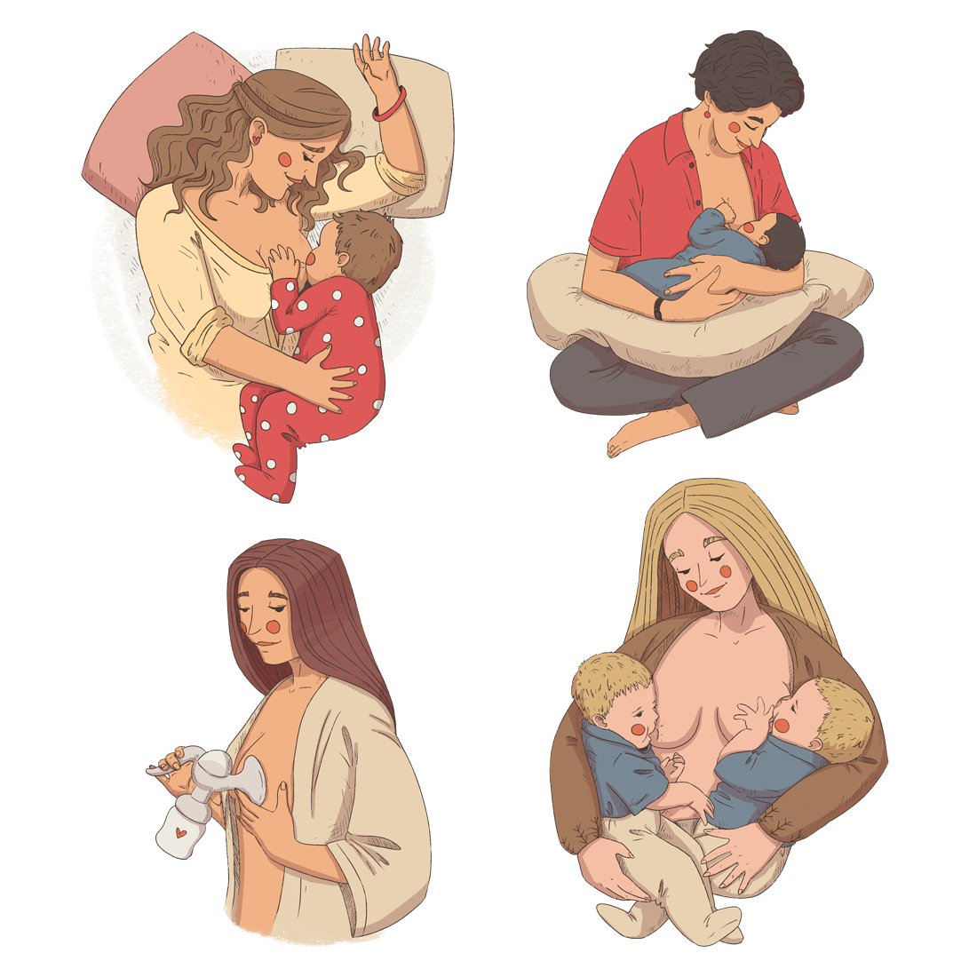Breastfeeding. PSD+PNG