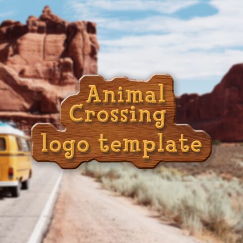 animal crossing logo template.