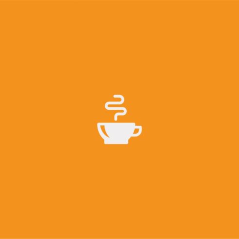 White tea logo on an orange background.