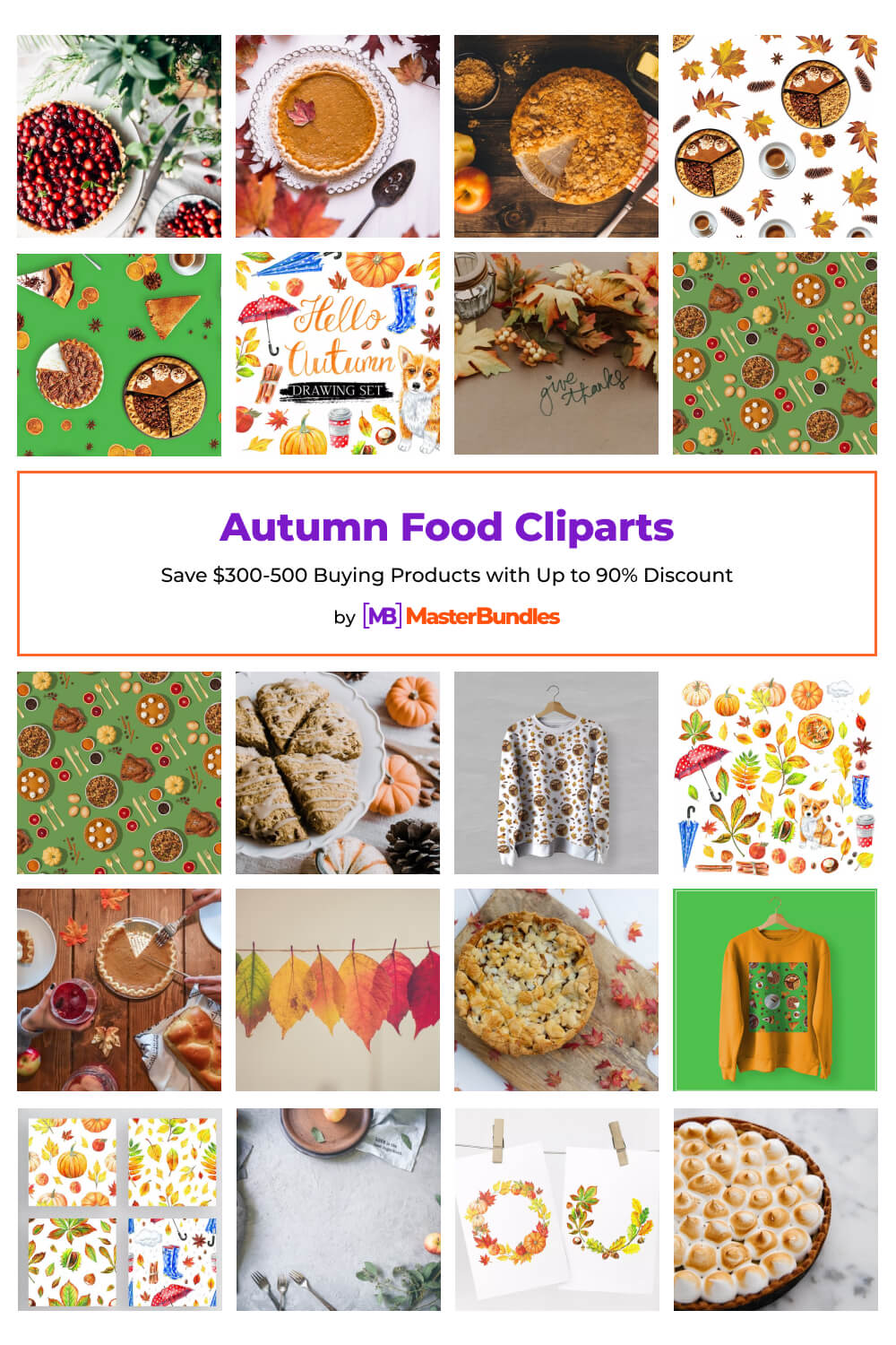 autumn food cliparts