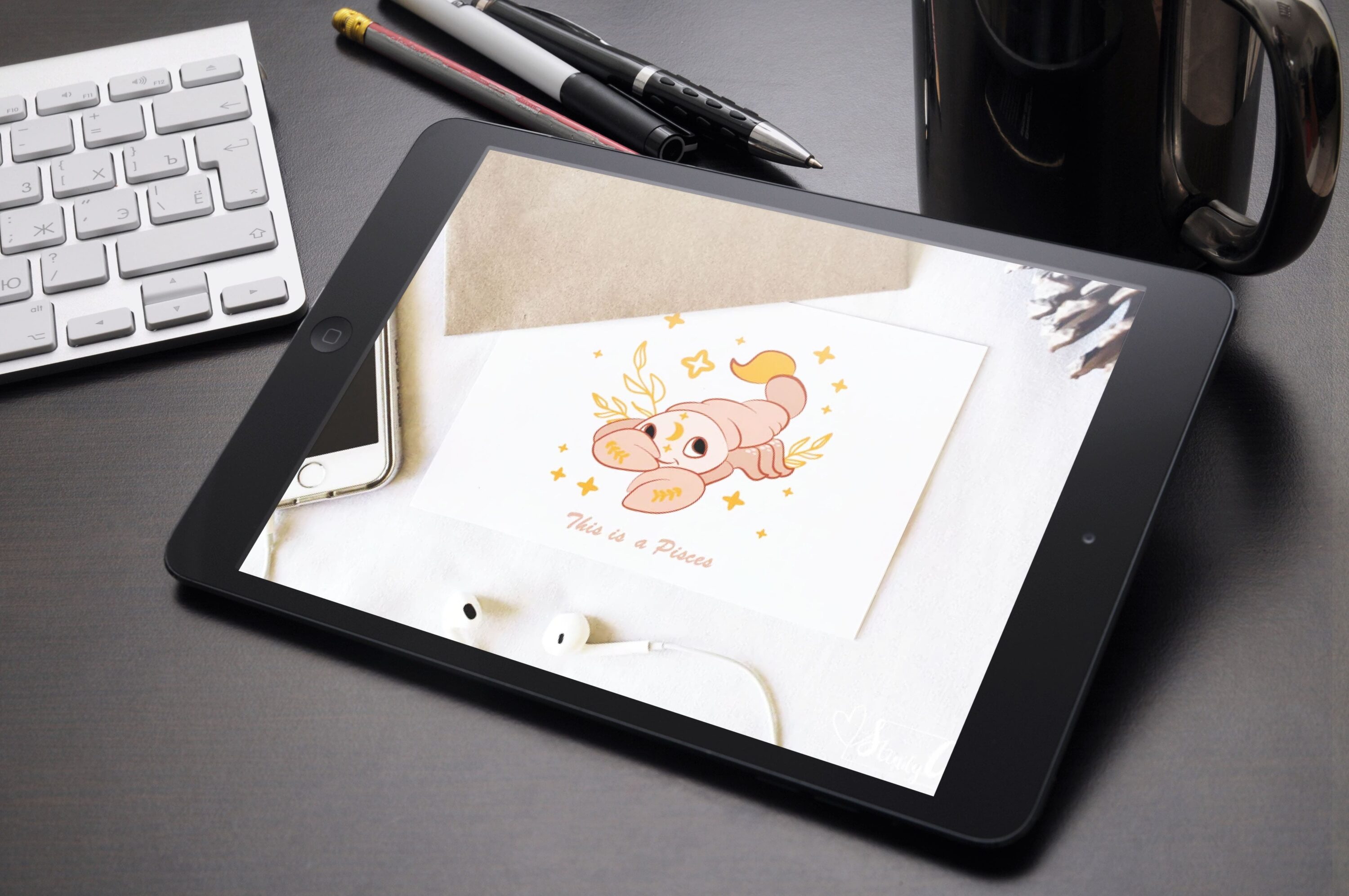 Baby zodiac svg - tablet preview.