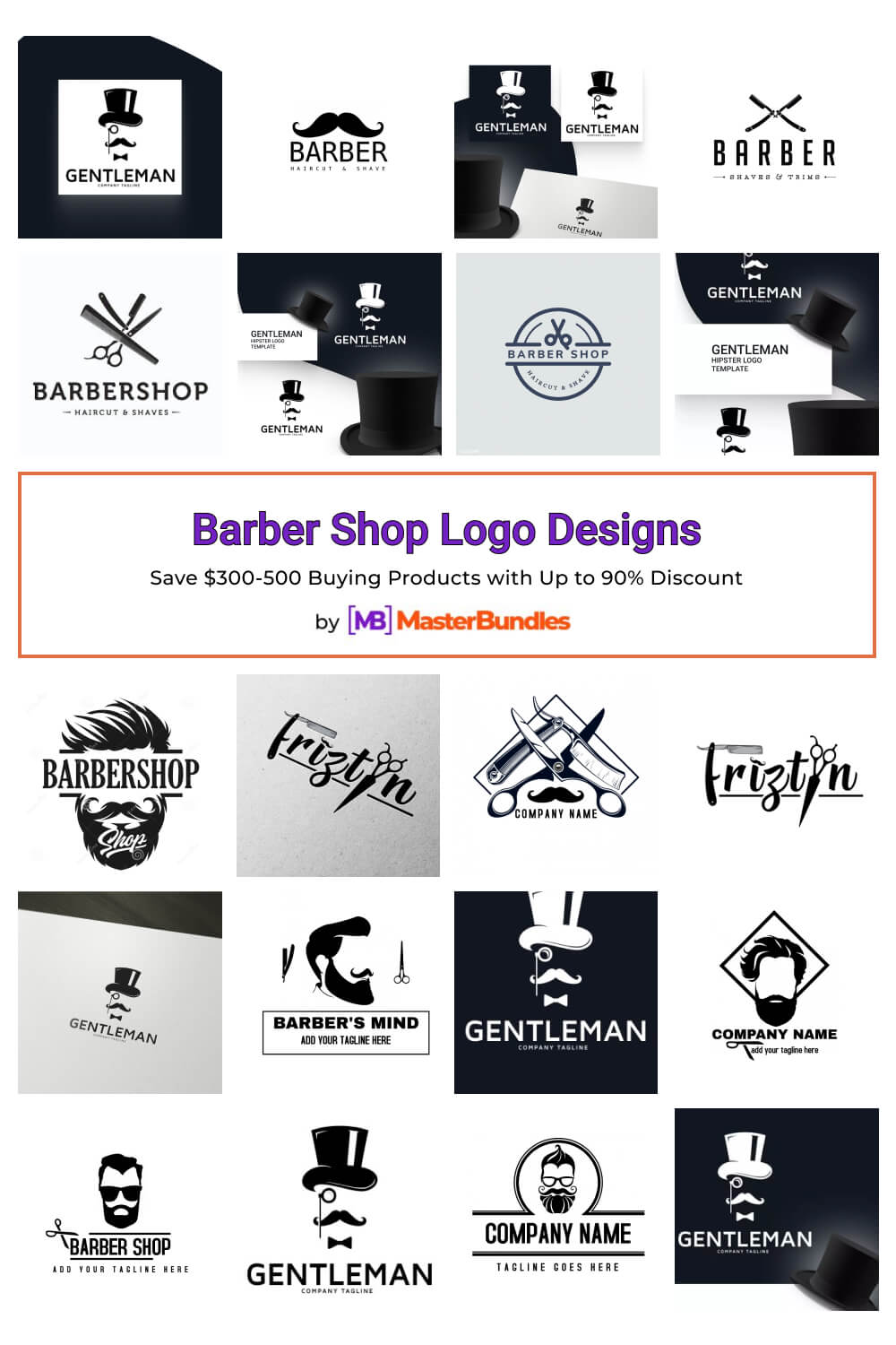 barber shop logo designs pinterest image.