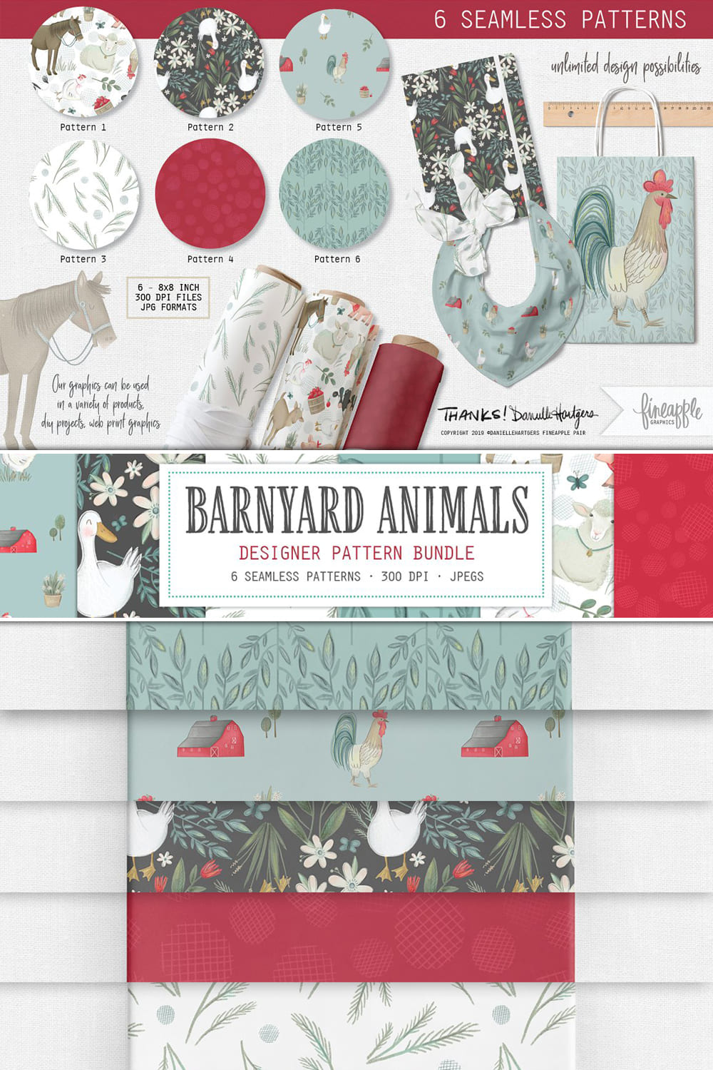 barnyard animals digital paper pinterest 1000 1500