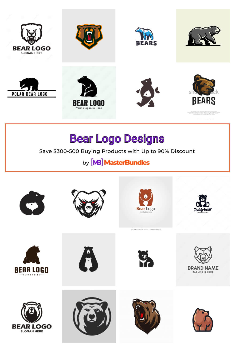 bear logo designs pinterest image.