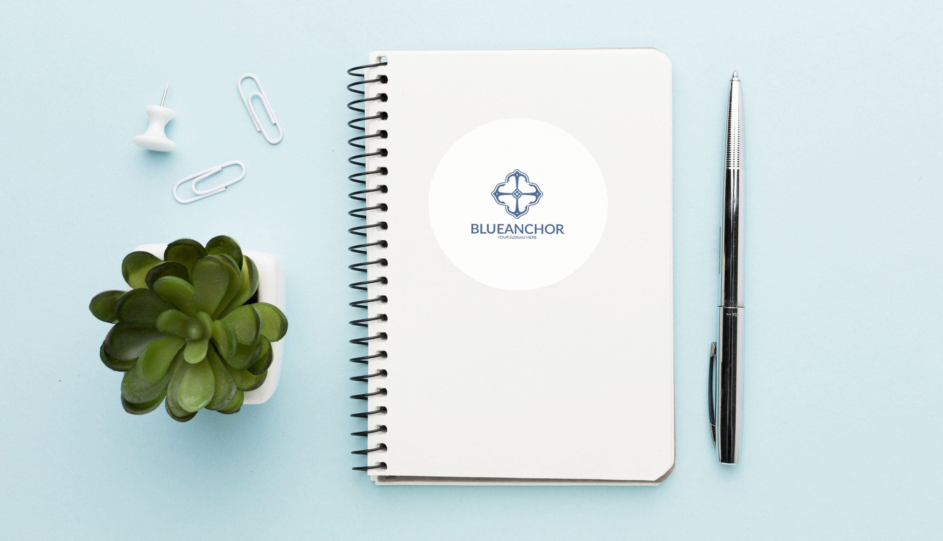 Blue Anchor Logo - notebook.