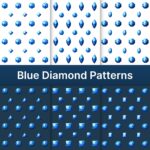 blue diamond patterns.