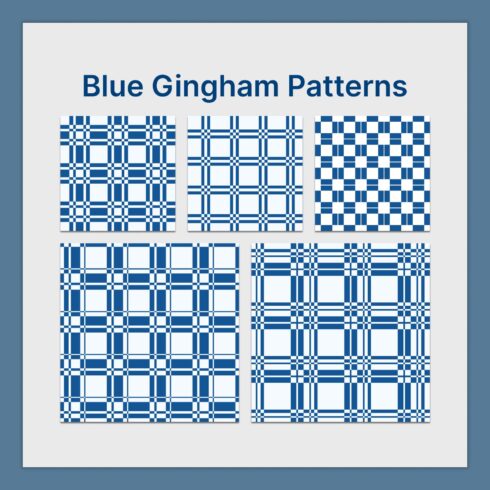 blue gingham patterns V1.