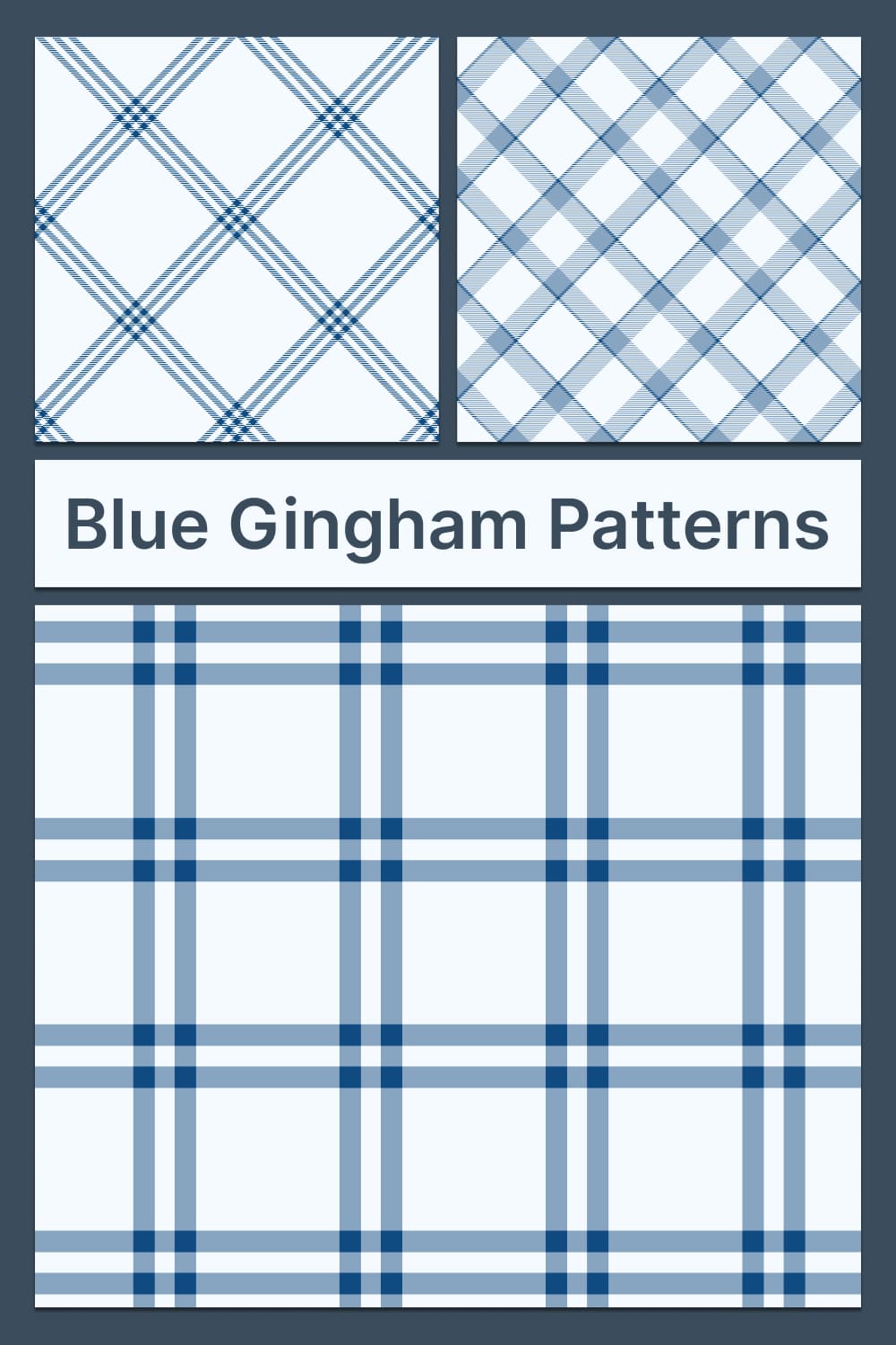blue gingham patterns with modern prints.