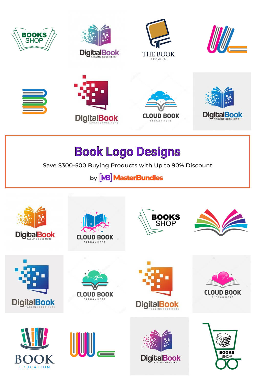 book logo designs pinterest image.