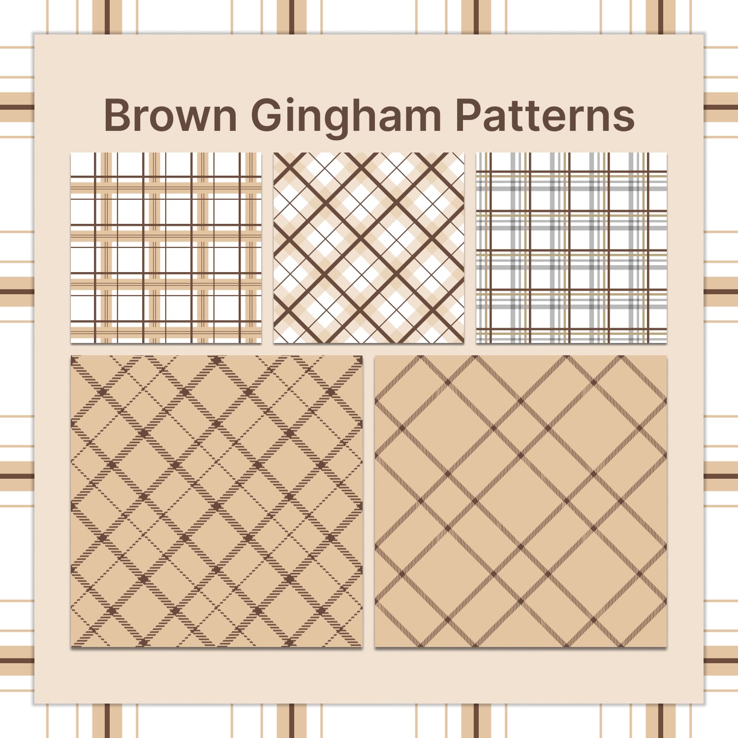 brown gingham pattern V1.