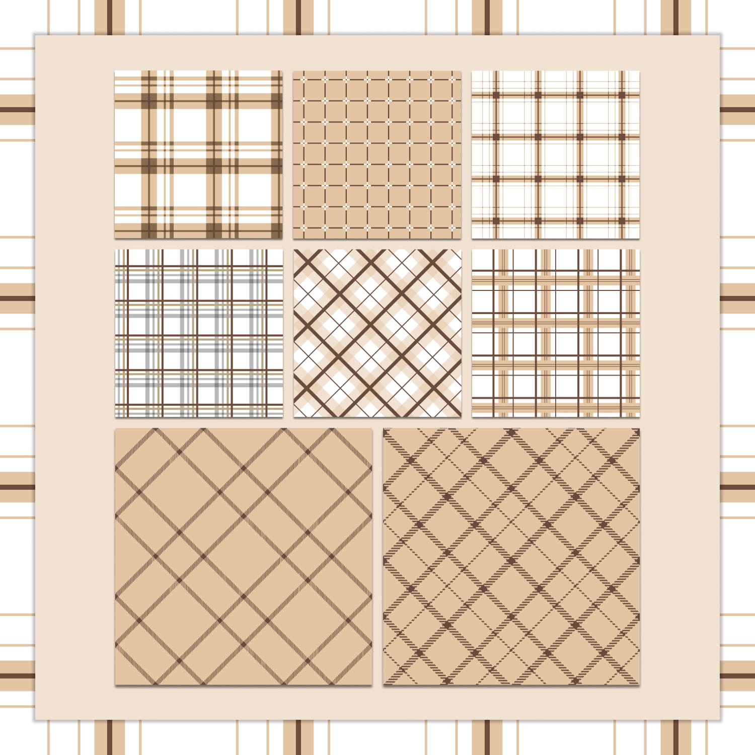 brown gingham pattern V1 cover.