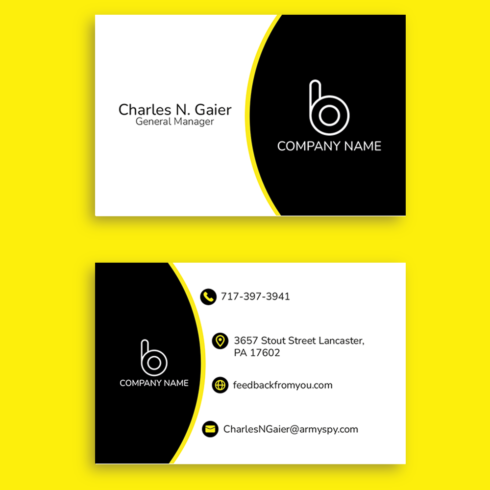 business card pinterest Modern Business Card Template.