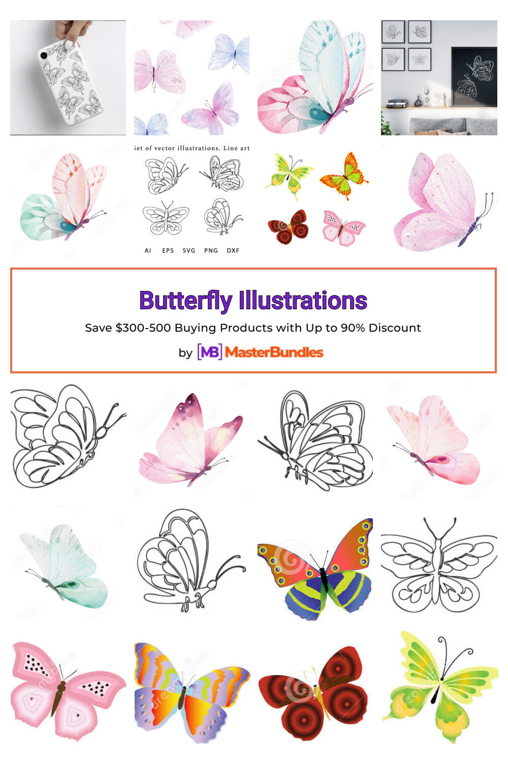 butterfly illustrations pinterest image.