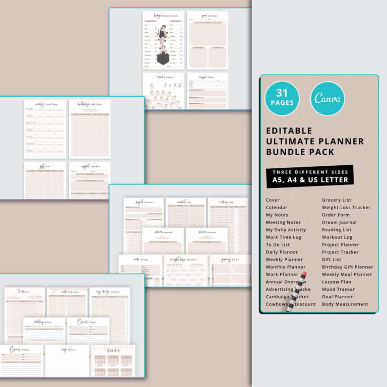 Canva Ultimate Planner Bundle Vol.24 – MasterBundles