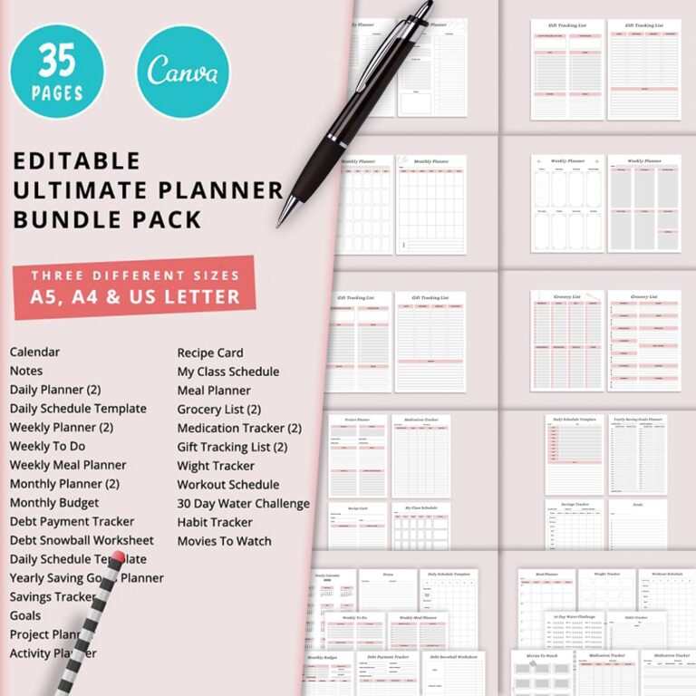 Canva Ultimate Planner Bundle Vol.33 – MasterBundles
