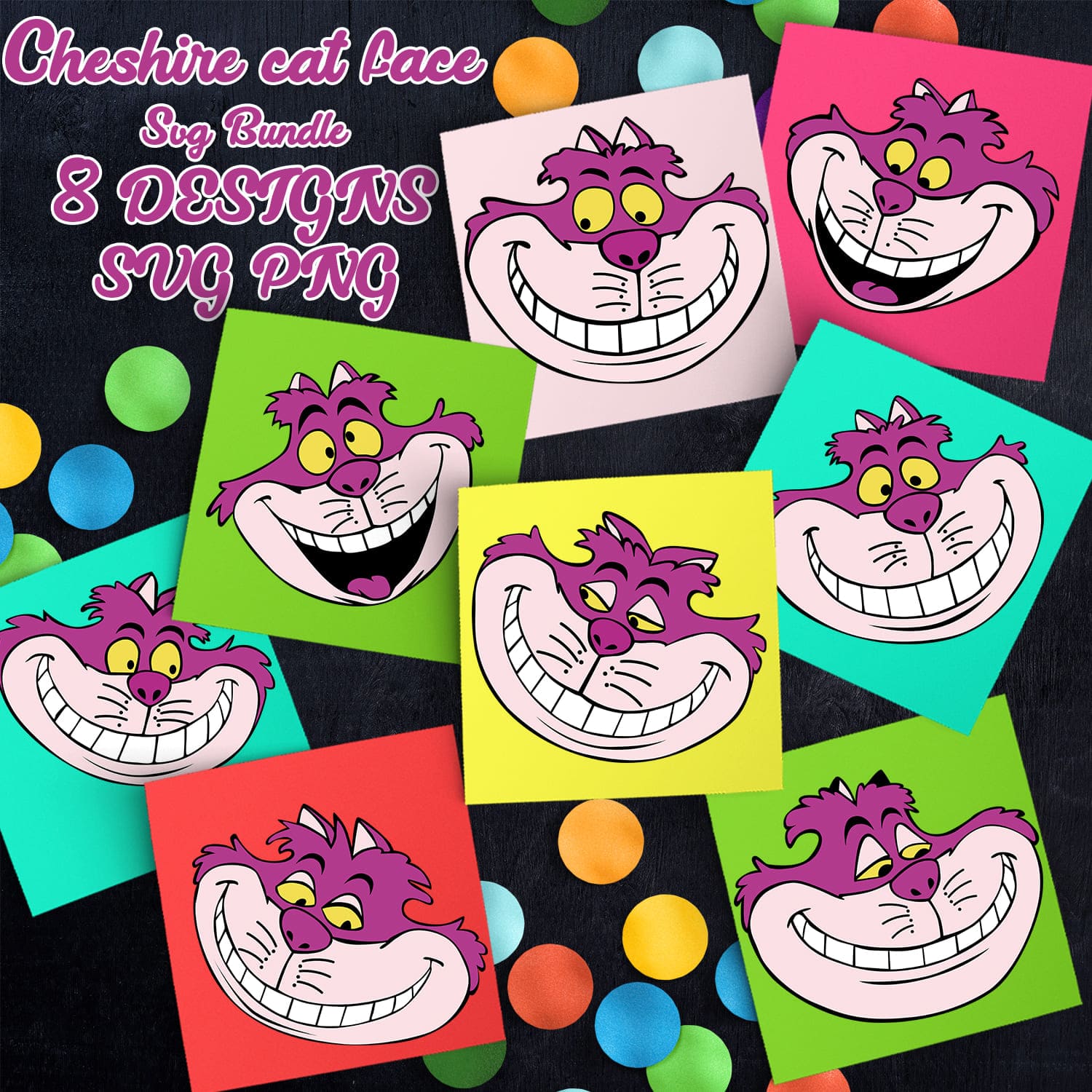 cheshire cat face svg.