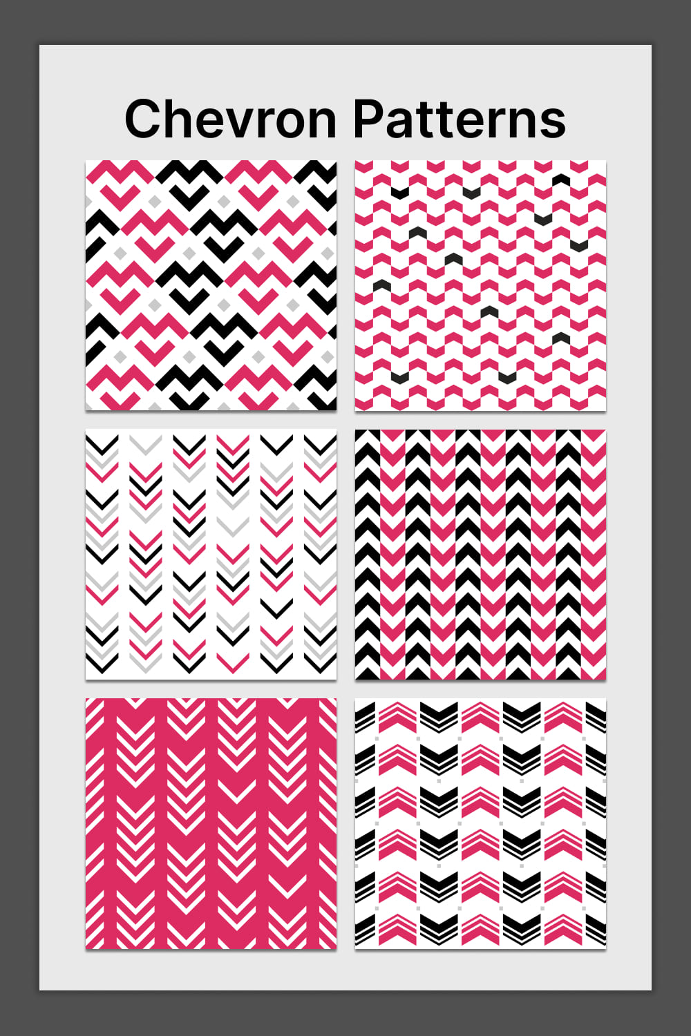 Bright geometric patterns in pink.