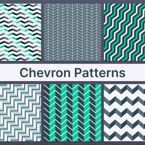 Chevron Patterns Green & Grey.