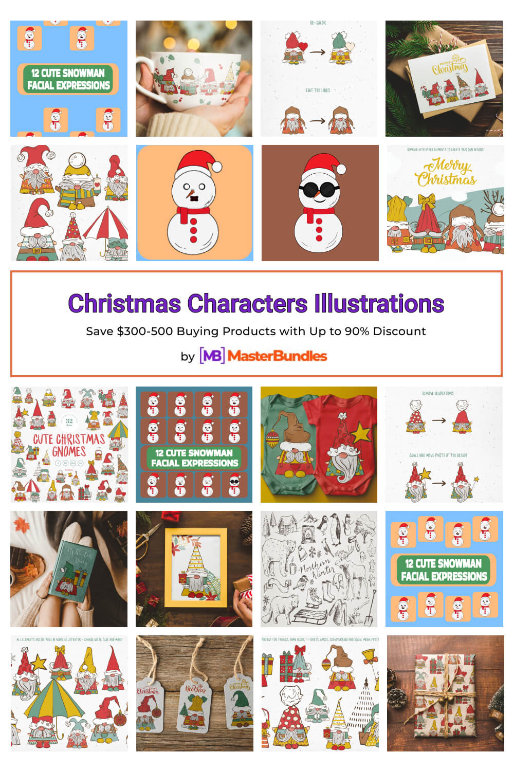 christmas characters illustrations pinterest image.