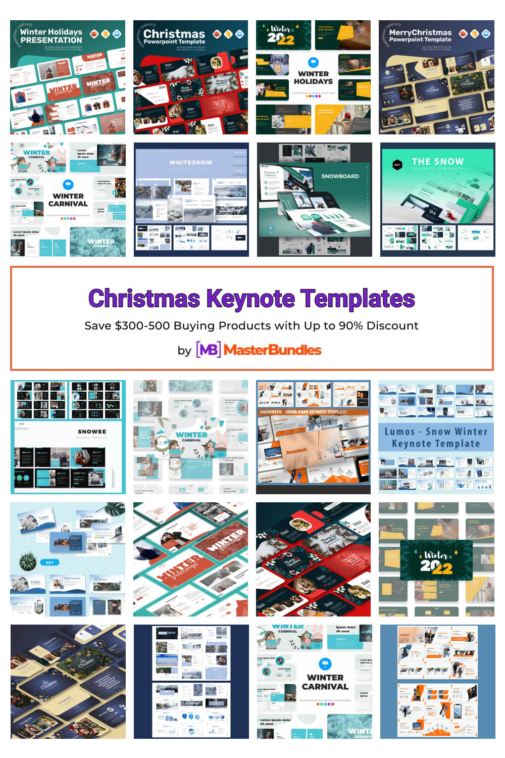 christmas keynote templates pinterest image.