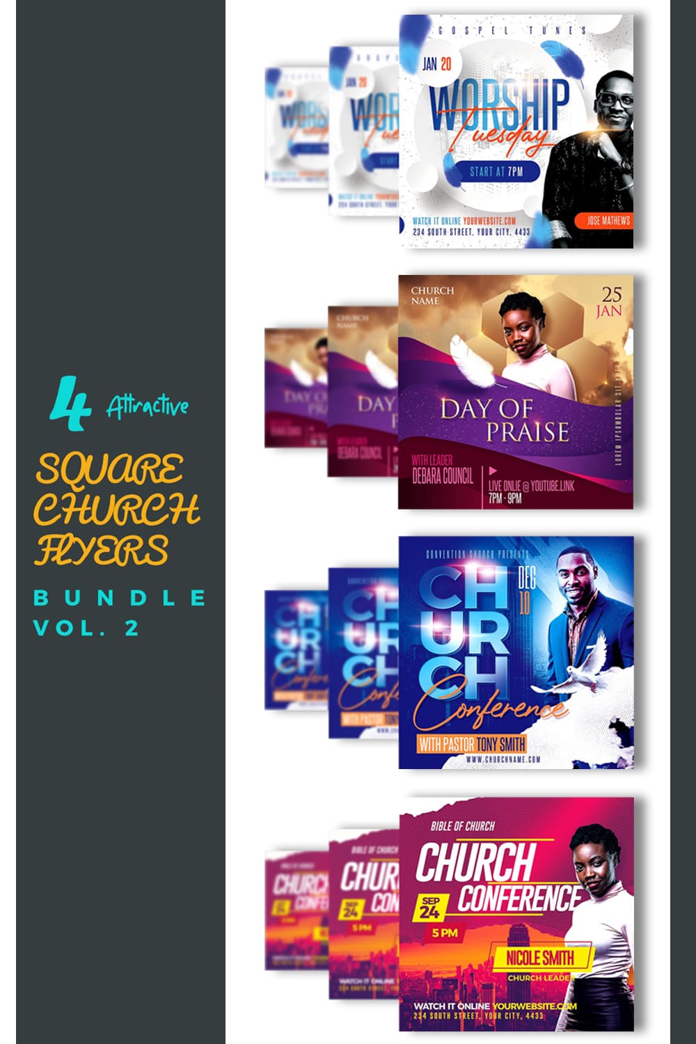 church flyers bundle vol 2 pinterest 1000 1500