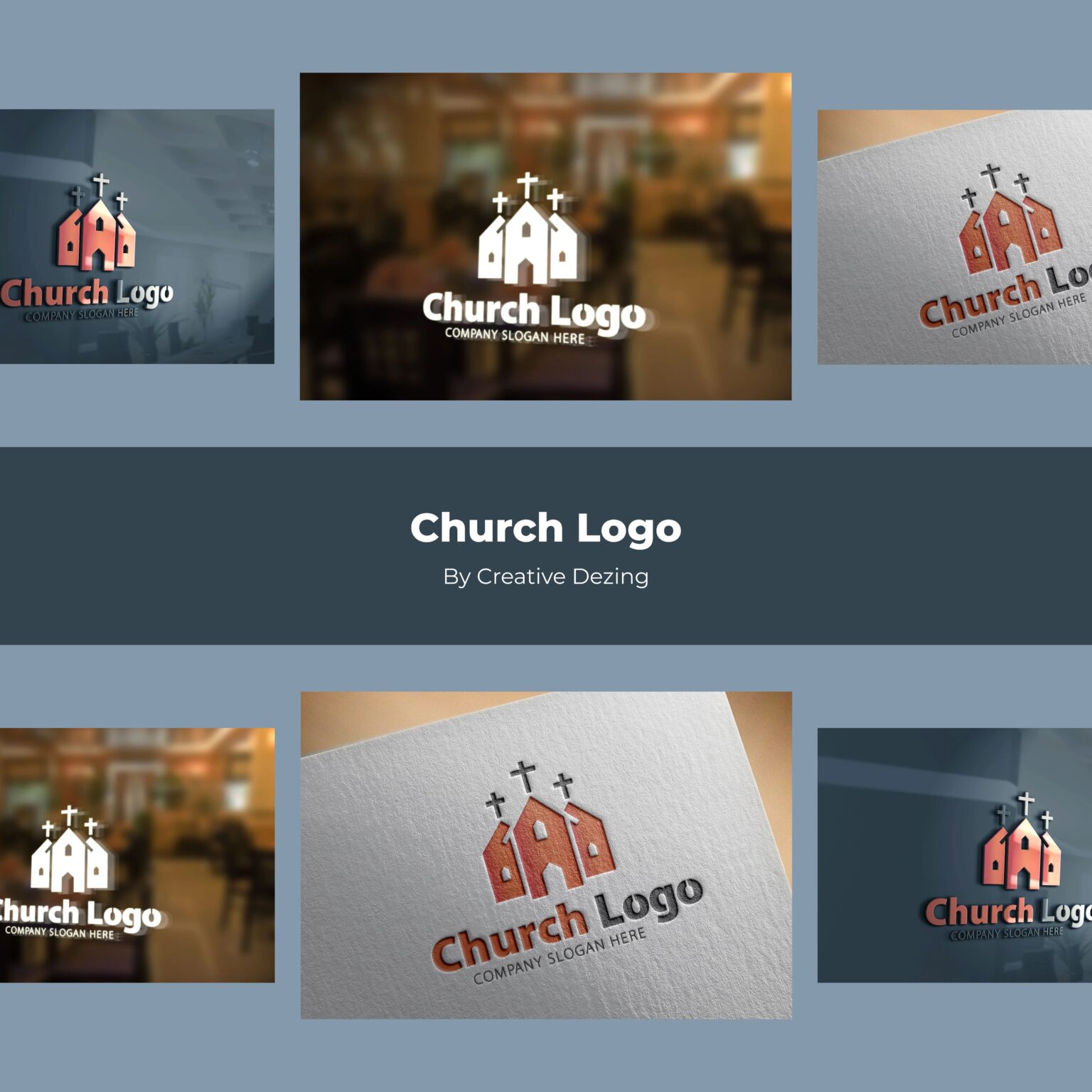 Church Logo Design Vector Illustration - MasterBundles