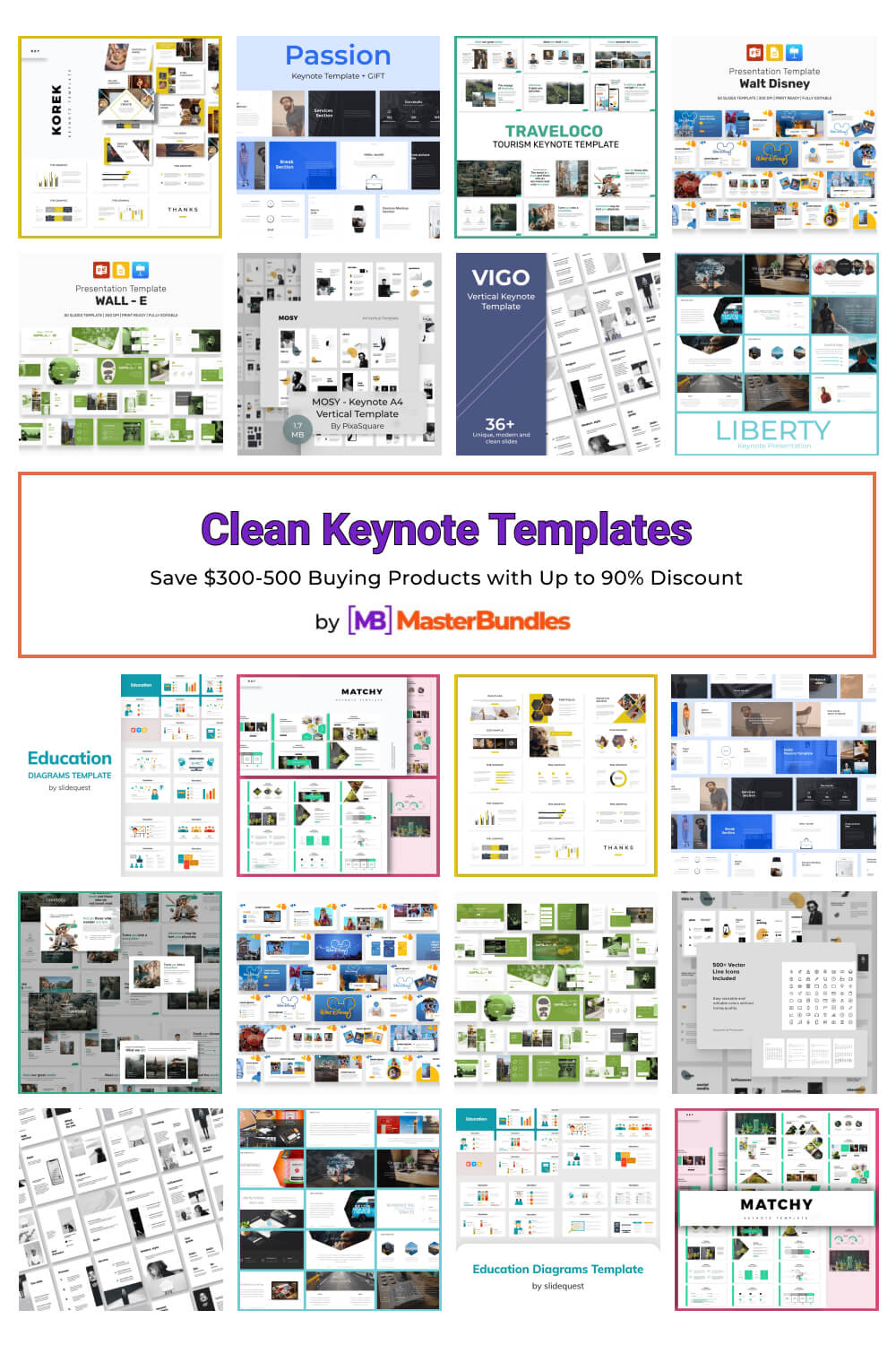 clean keynote templates pinterest image.