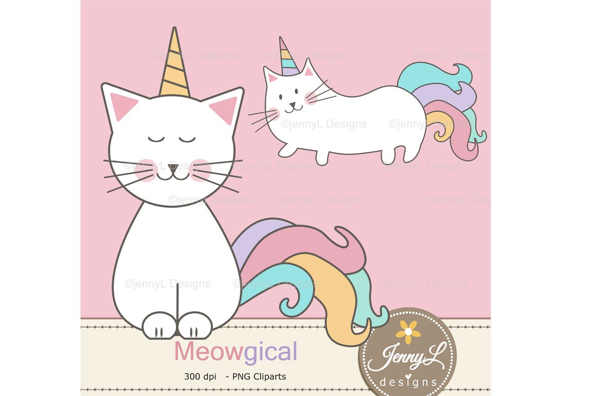 Magical cat in an unicorn style.