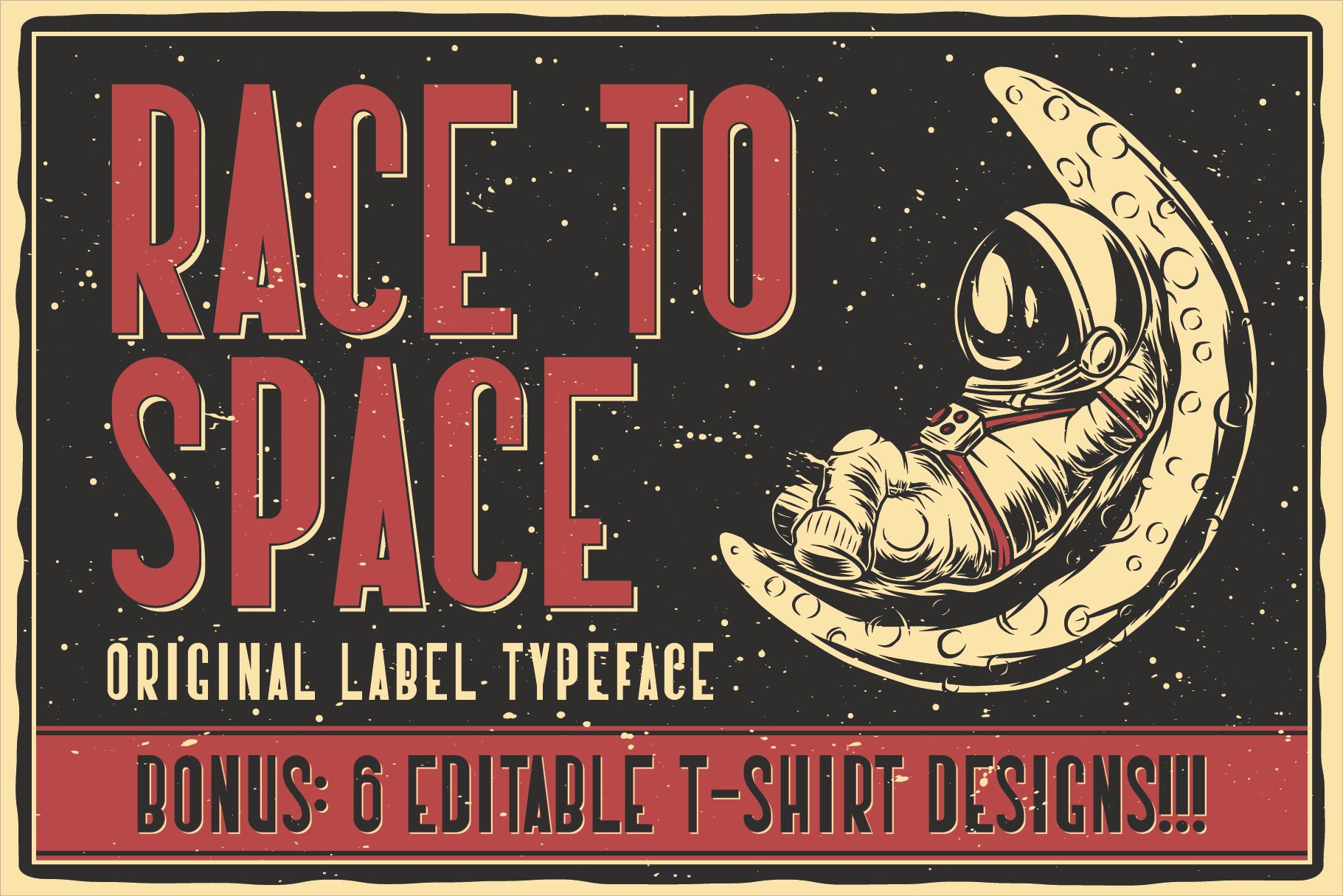 Vintage illustration with retro style typeface.