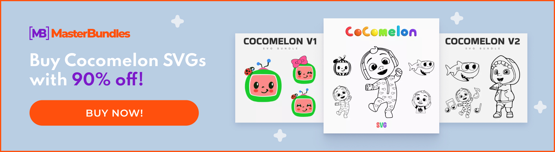 Banner for Cocomelon SVG images.