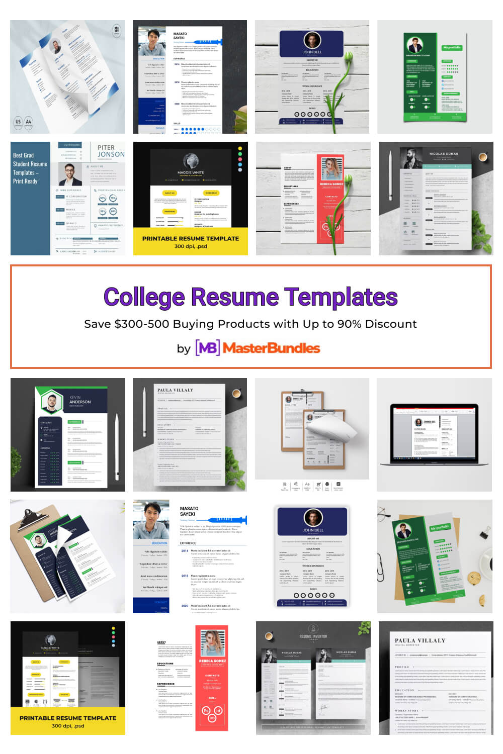 college resume templates pinterest image.