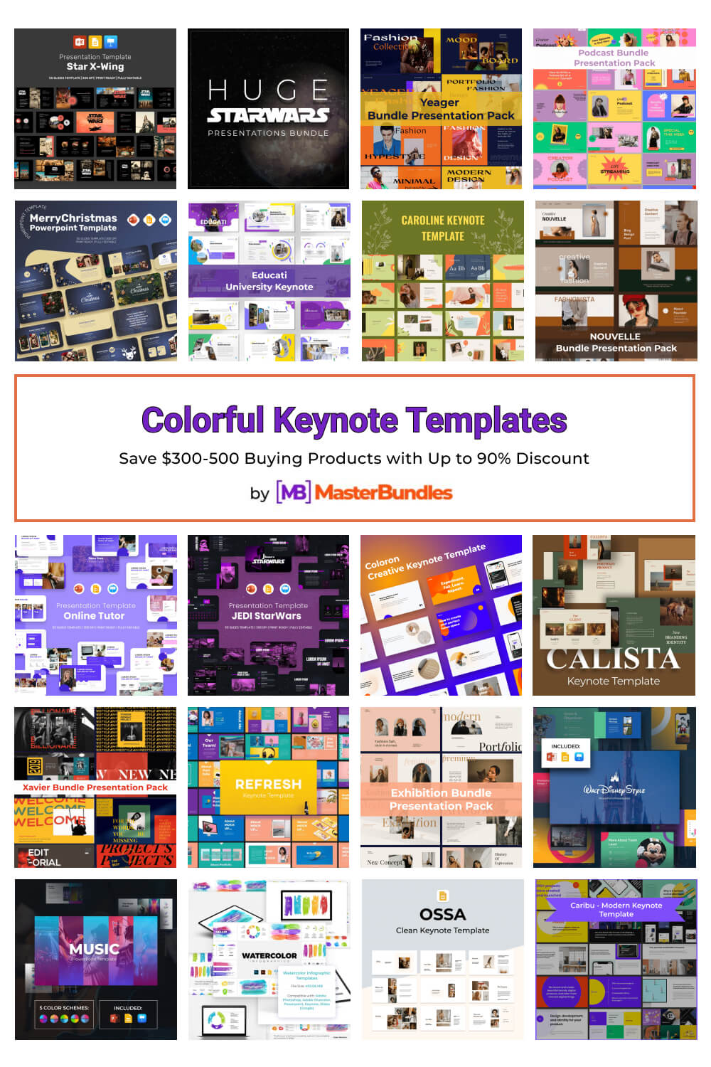 colorful keynote templates pinterest image.