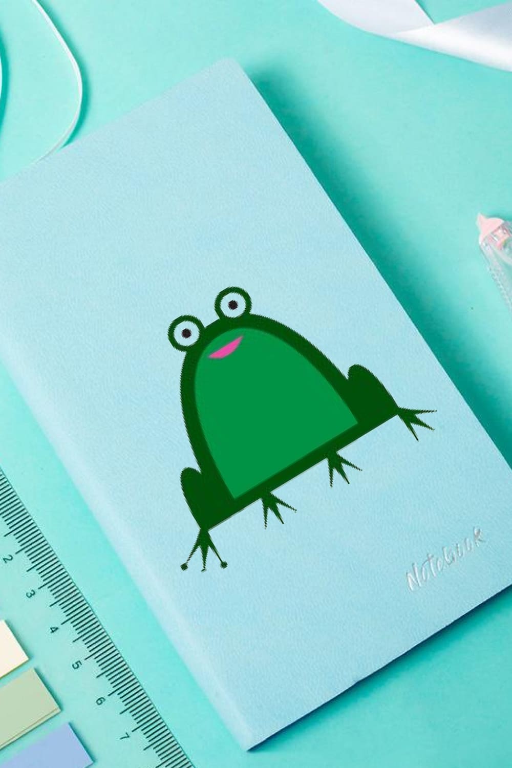 Colorful poster with a happy frog.