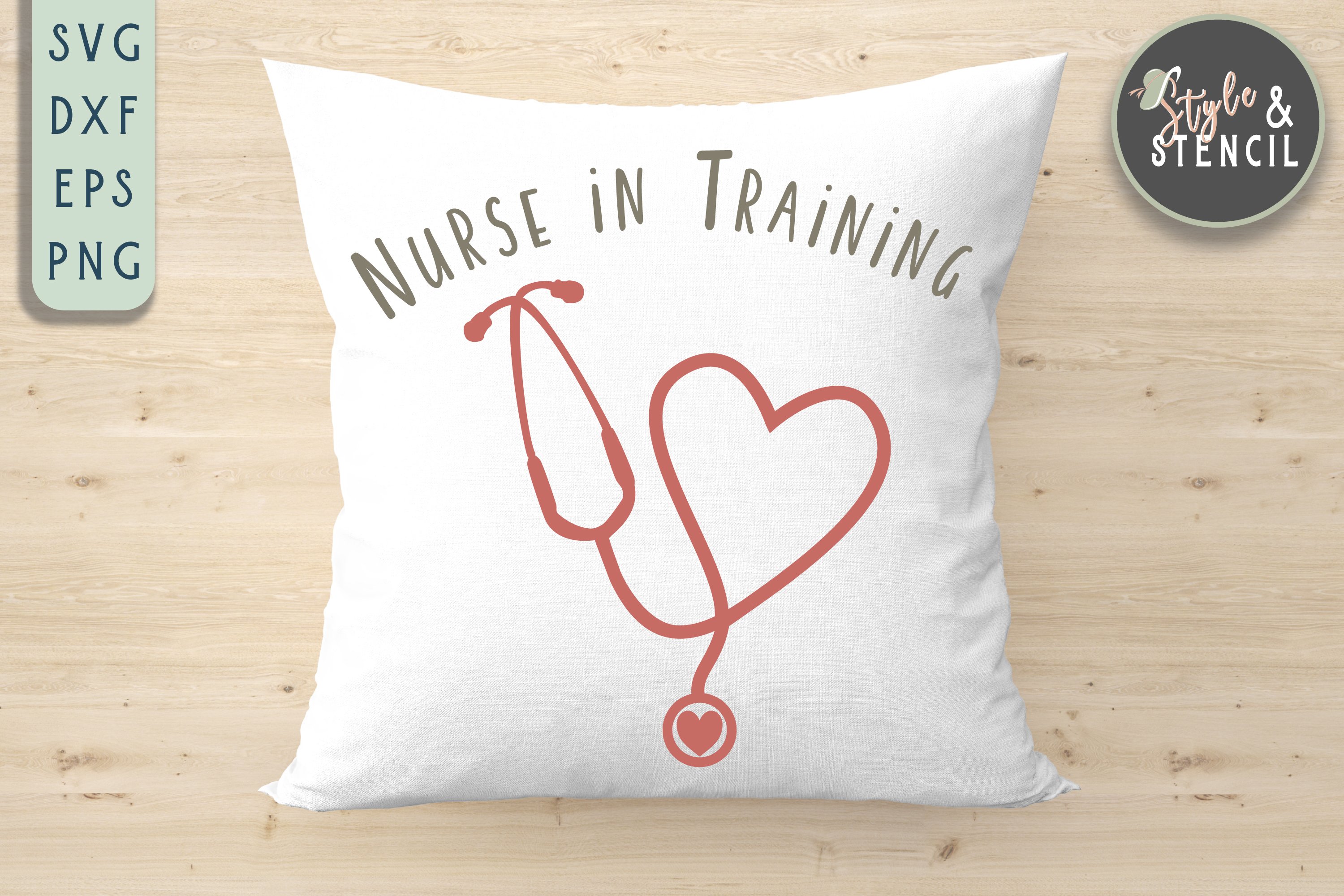 White pillow with a stethoscope.