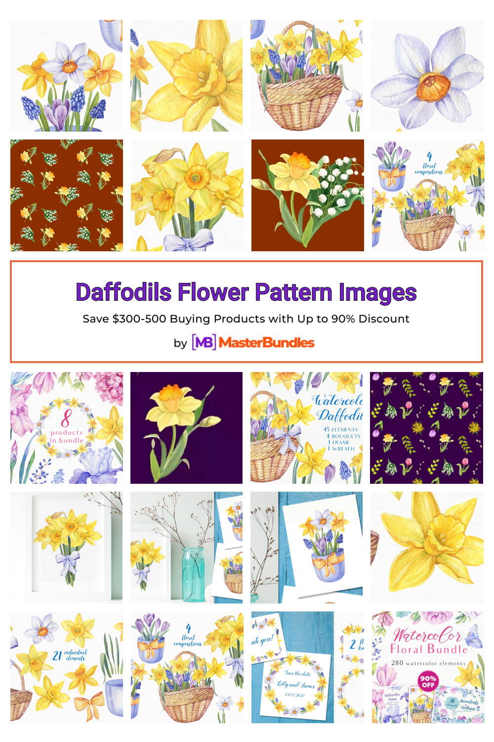daffodils flower pattern images pinterest image.