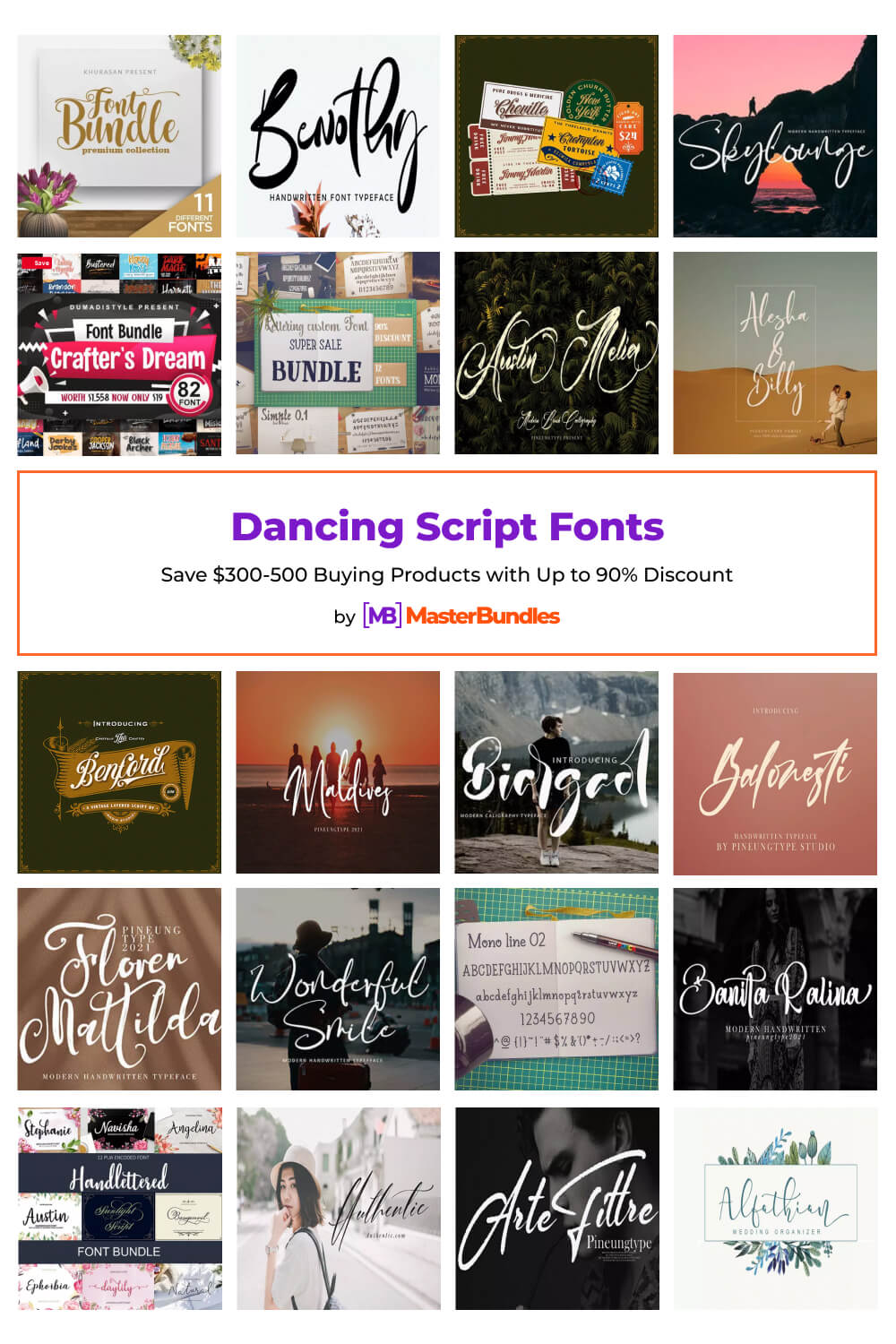 dancing script fonts pinterest image.