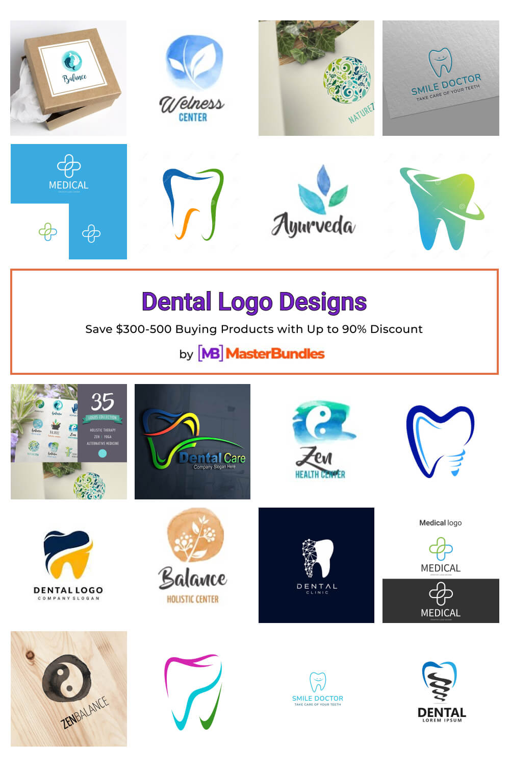 dental logo designs pinterest image.