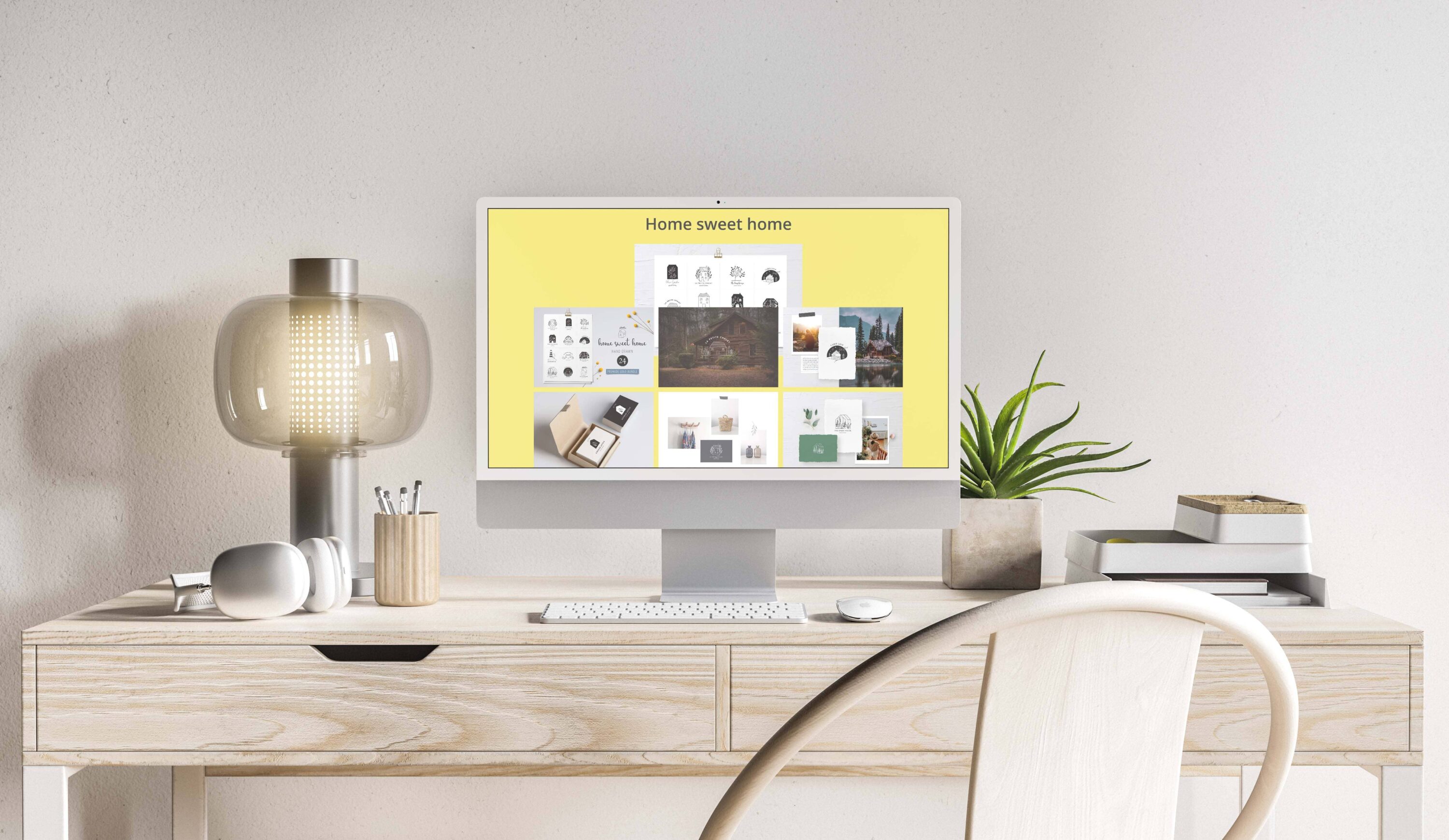 Home sweet home - premade logos set - desktop.