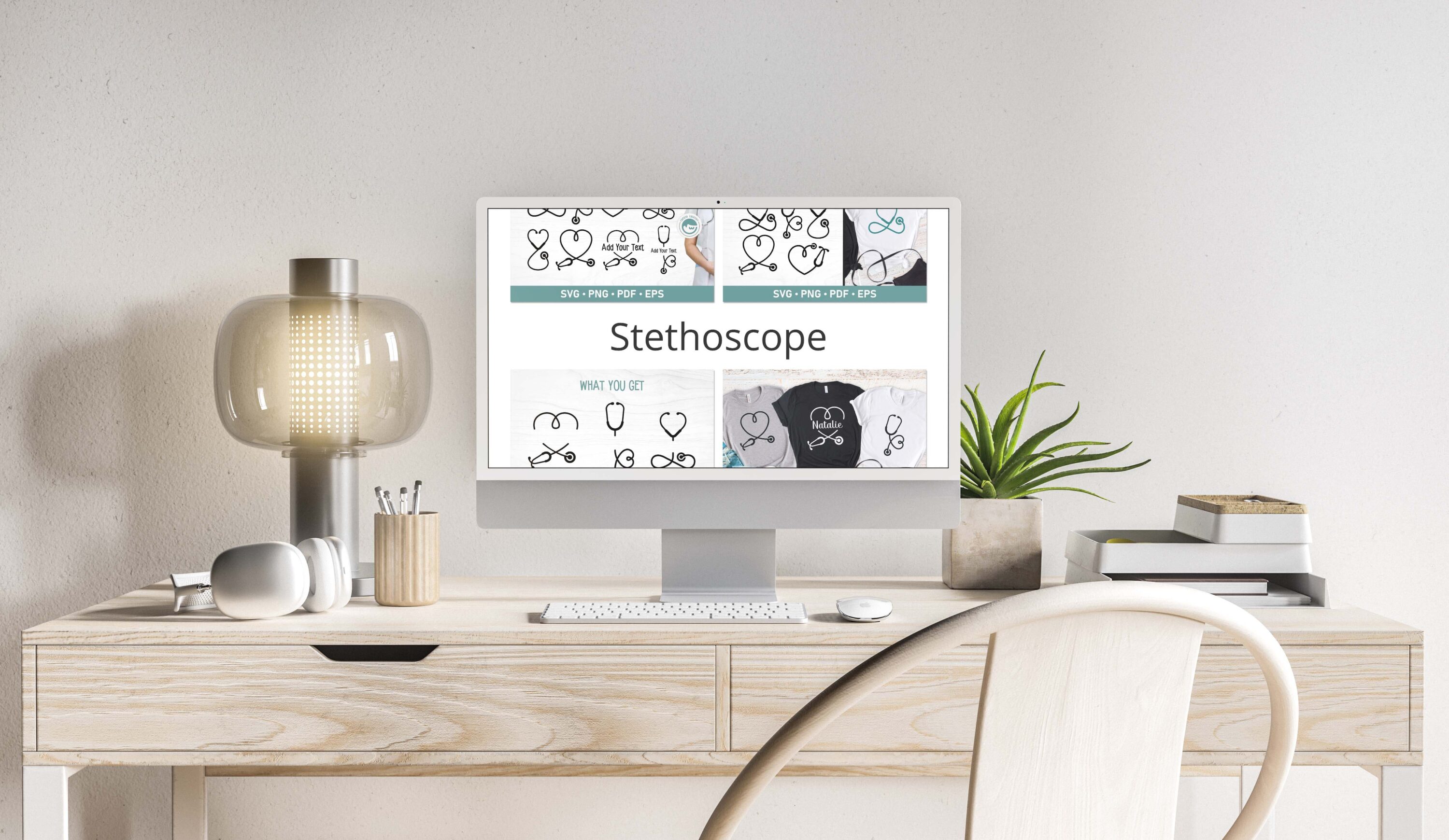Stethoscope SVG With Heart Mini Bundle - desktop.